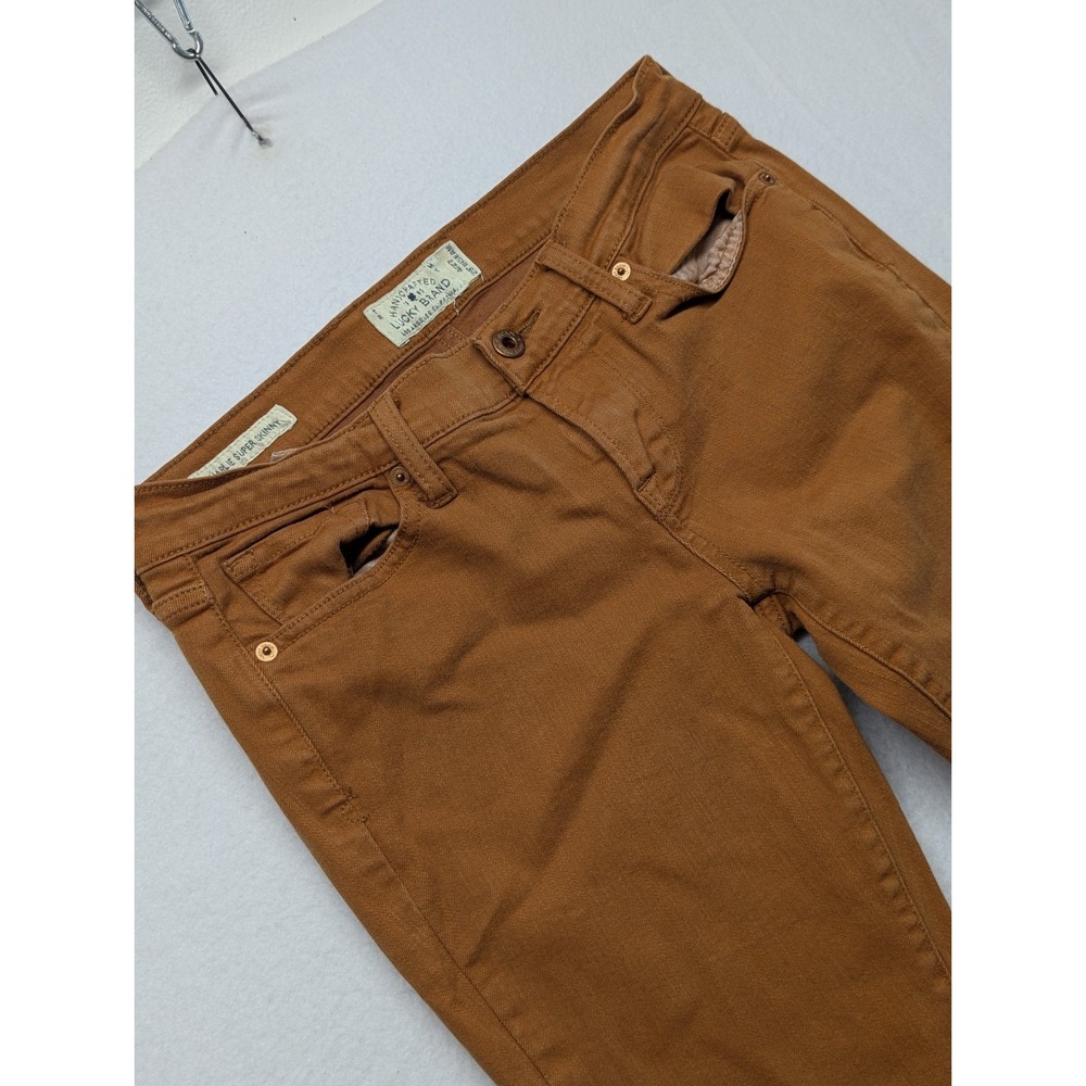 Lucky Brand Jeans Womens Size 4/27 Denim Brown Charlie Super Skinny Ankle Zip